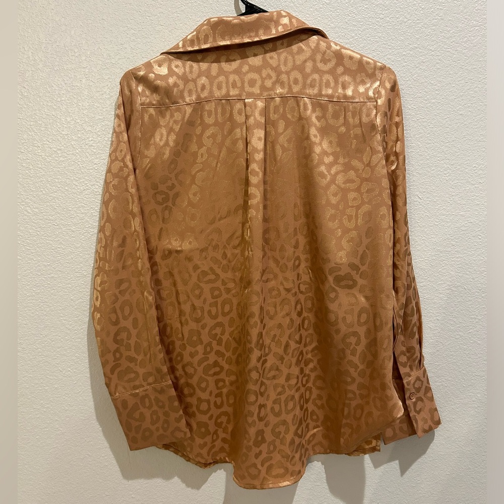 Gold Leopard Print Button Up - image 4